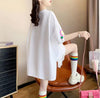 新作 ロゴ レイヤード風 プリント ゆったり 半袖 Ｔシャツ 全3色<U-4948>