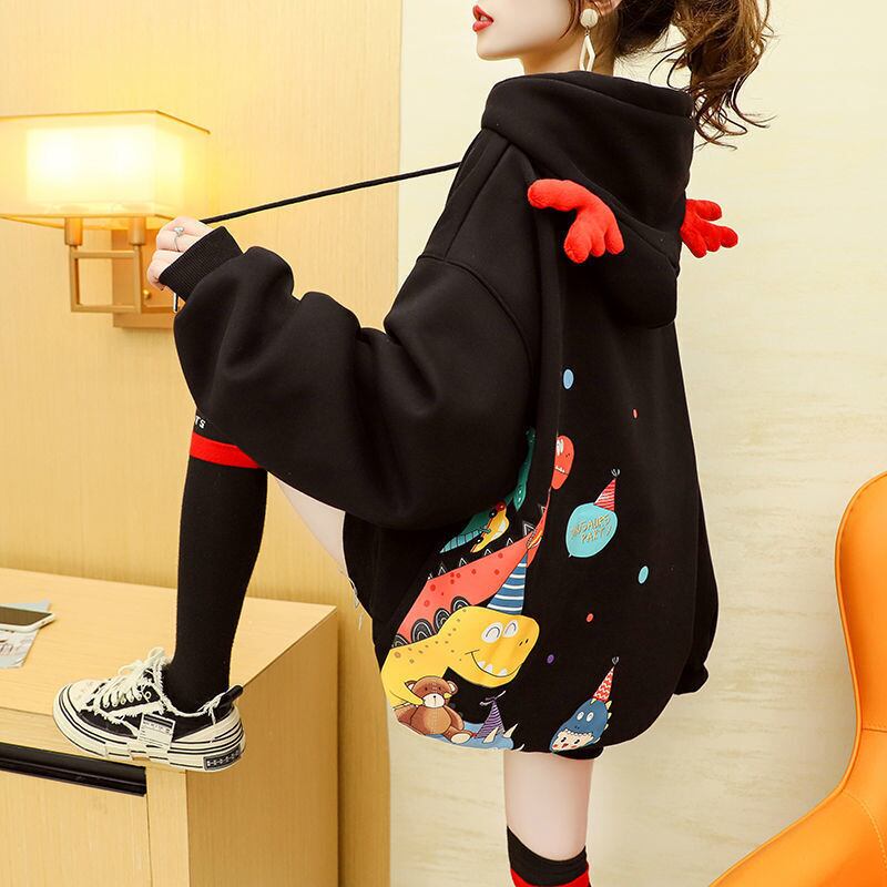 【裹起毛】新商品 少女のような可愛らしい雰囲気のファッション 好感度UP 3色 パーカー <U-10641>