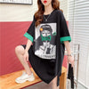 【半額！期間限定！！】今季マストバイ プリント カジュアル Tシャツ カットソー ワンピース＜U-8533＞