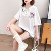 絶対欲しい キュート 定番シンプル 切り替え 全2色 半袖Tシャツ<U-8742>