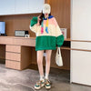 大人可愛いカラーマッチングフード付き