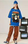 絶対欲しい デザイン性抜群 売り切れ必至 ファッション プリント 4色選択 半袖Tシャツ＜U-9293＞