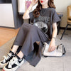 好感度満載 プリント 美感いっぱい Tシャツ カットソー ワンピース＜U-3599＞