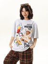 売れ筋 早い者勝ち 絶対流行 カジュアル 2色選択 Tシャツ<U-11178>