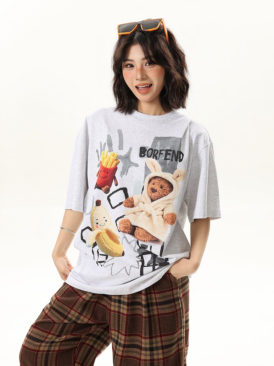 売れ筋 早い者勝ち 絶対流行 カジュアル 2色選択 Tシャツ<U-11178>