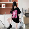 オシャレ度満点 ラウンドネック カジュアル プリント Tシャツ カットソー＜U-3064＞