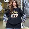 オシャレ度満点 ラウンドネック 個性的なデザイン カートゥーンプリント Tシャツ＜U-2257＞
