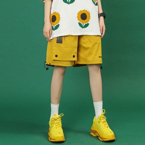 新商品 カジュアル 簡潔 花柄 半袖Ｔシャツⅹパンツセット<U-8071>