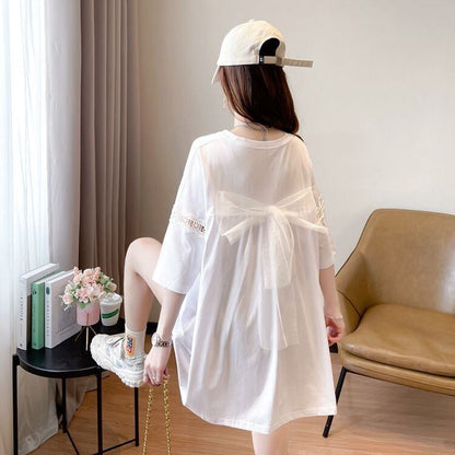 新商品 プリント ファッション ゆったり 全4色 半袖 Tシャツ＜U-11493＞