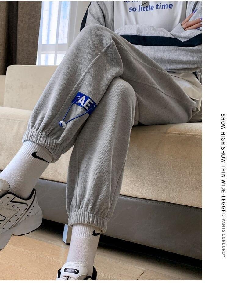 定番シンプル  スウェットジョガーパンツ二色あり <U-4134>