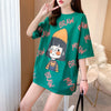 新商品 ラウンドネック 好感度満載 プリント Tシャツ カットソー＜U-8477＞