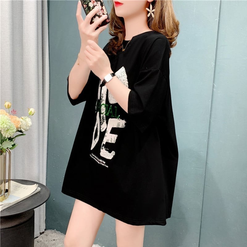 オシャレ度満点 切り替え 好感度満載 プリント Tシャツ カットソー＜U-3672＞