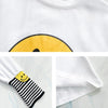 個性的なデザイン 切り替え 一目惚れ プリント Tシャツ カットソー＜U-3657＞