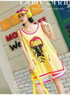 軽い生地が夏にぴったり！ ノースリーブ プリント全2色 Tシャツ カットソー＜U-11359＞