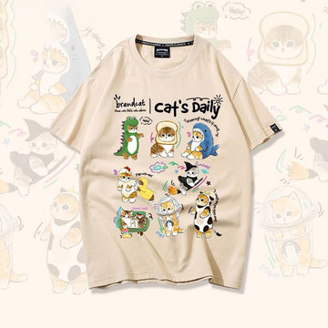 超人気 軽くて涼しくて可愛い！デザイン性抜群 カジュアル プリント全6色 半袖Tシャツ<U-9319>