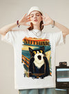 絶対欲しい デザイン性抜群 売り切れ必至 ファッション プリント 4色選択 半袖Tシャツ＜U-9293＞