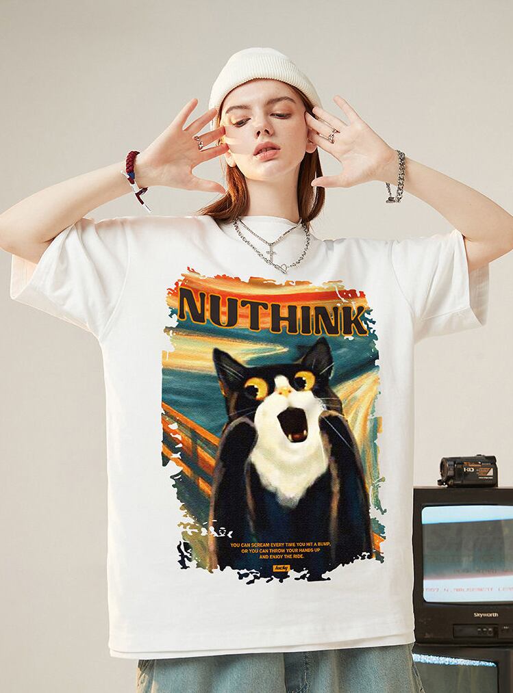 絶対欲しい デザイン性抜群 売り切れ必至 ファッション プリント 4色選択 半袖Tシャツ＜U-9293＞