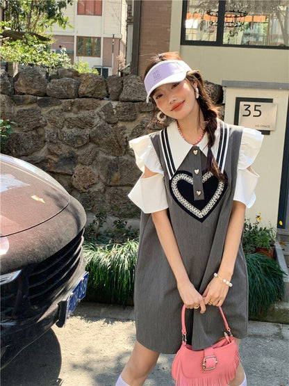 話題沸騰中 知的 美人度アップ ファッション 切り替え ワンピース＜U-8890＞