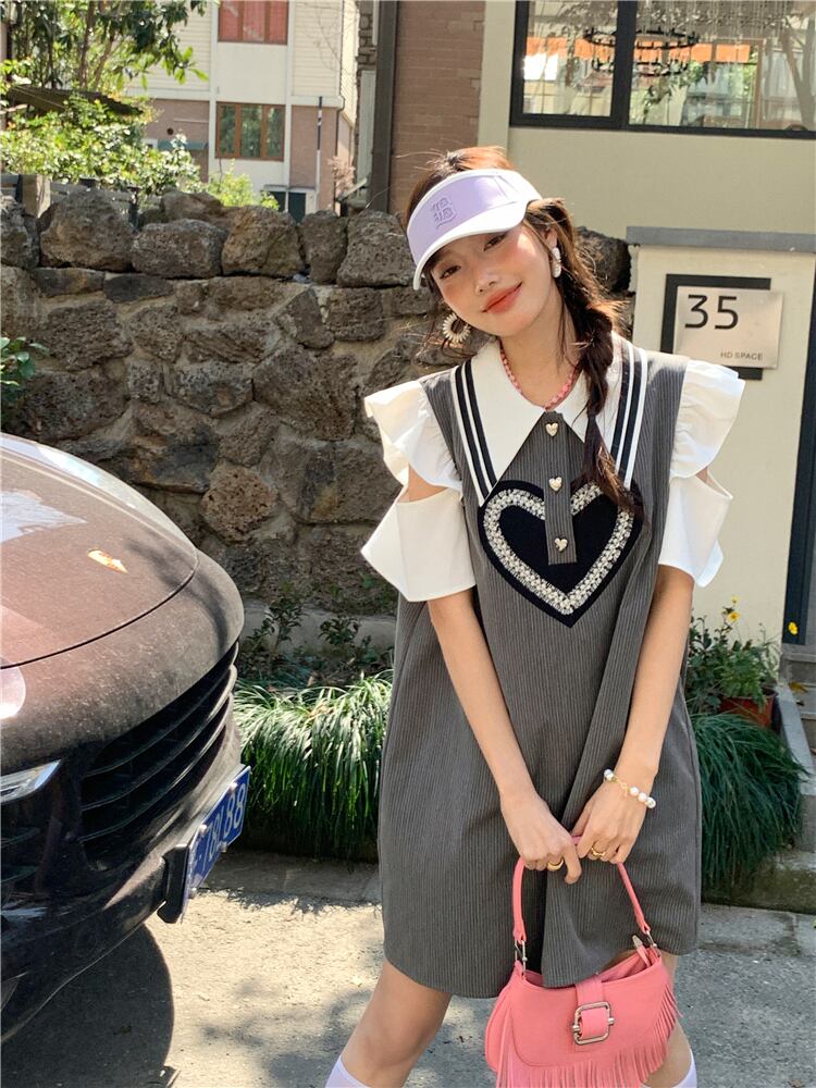 話題沸騰中 知的 美人度アップ ファッション 切り替え ワンピース＜U-8890＞
