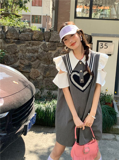 話題沸騰中 知的 美人度アップ ファッション 切り替え ワンピース＜U-8890＞