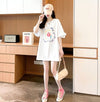 新作 好感度満載 個性的なデザイン ラウンドネック Tシャツ カットソー＜U-8405＞