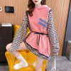 着?せ デザイン感 合わせやすい チェック柄 スウェット パーカー＜U-2989＞