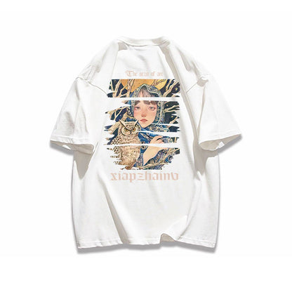 ポップなプリントが夏に映えるプリントTシャツ 半袖 全8色 Tシャツ <U-9252>