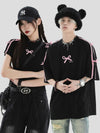話題沸騰中 着回し力抜群 人気上昇中 カジュアル 全4色 カップル 半袖Tシャツ<U-9164>