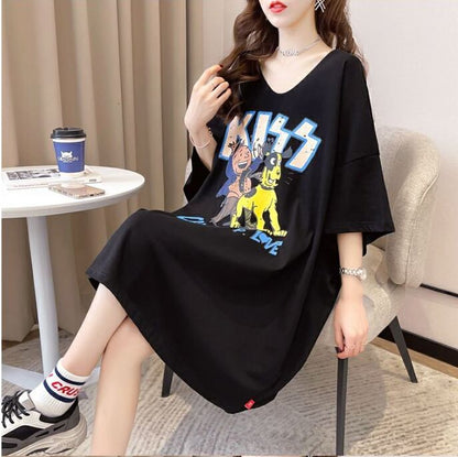 ファッション ゆったり プリント 全4色 半袖 Tシャツ＜U-11518＞