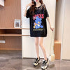 ファッションデザインレースミドル丈半袖Tシャツ<U-3017>