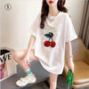 話題沸騰中 ファッション スウィート プリント 半袖Tシャツ<U-8517>