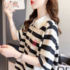 オシャレ度満点 切り替え カジュアル プリント Tシャツ カットソー＜U-3588＞