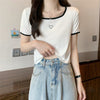 スリム 切り替え スタイリッシュ Tシャツ カットソー＜U-3449＞