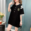 スタイリッシュ プリント 一目惚れ Tシャツ カットソー ワンピース＜U-3605＞