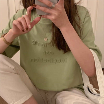 着心地抜群 アルファベット 女性力を高める Tシャツ カットソー＜U-3294＞
