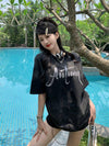 レイジースタイルドーパミングラデーションタイダイオールマッチ半袖Tシャツ<U-2895>