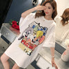 スタイリッシュ プリント 一目惚れ Tシャツ カットソー ワンピース＜U-3440＞
