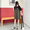 スタイリッシュ プリント 一目惚れ Tシャツ カットソー ワンピース＜U-3477＞