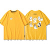大人可愛い アバンギャルド カジュアル プリント 全6色 半袖 Tシャツ <U-11647>