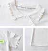 夏新作 アルファベットプリント POLOネック ロング Tシャツ ゆったりワンピース ＜U-3038＞