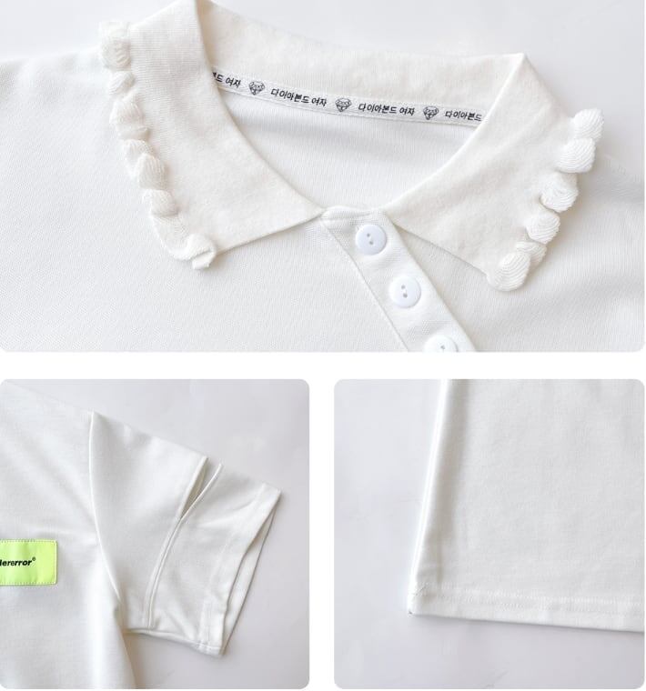 夏新作 アルファベットプリント POLOネック ロング Tシャツ ゆったりワンピース ＜U-3038＞