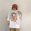 ルーズ 切り替え オシャレ度満点 プリント Tシャツ カットソー＜U-3459＞
