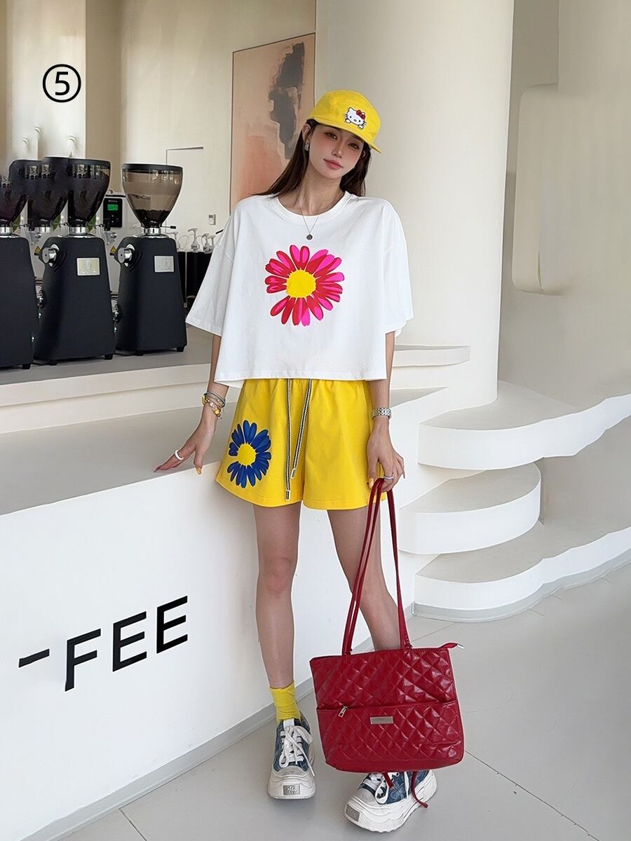 好感度UP カジュアル 真夏も快適 半袖 Tシャツ ショートパンツ セットアップ ＜U-11374＞