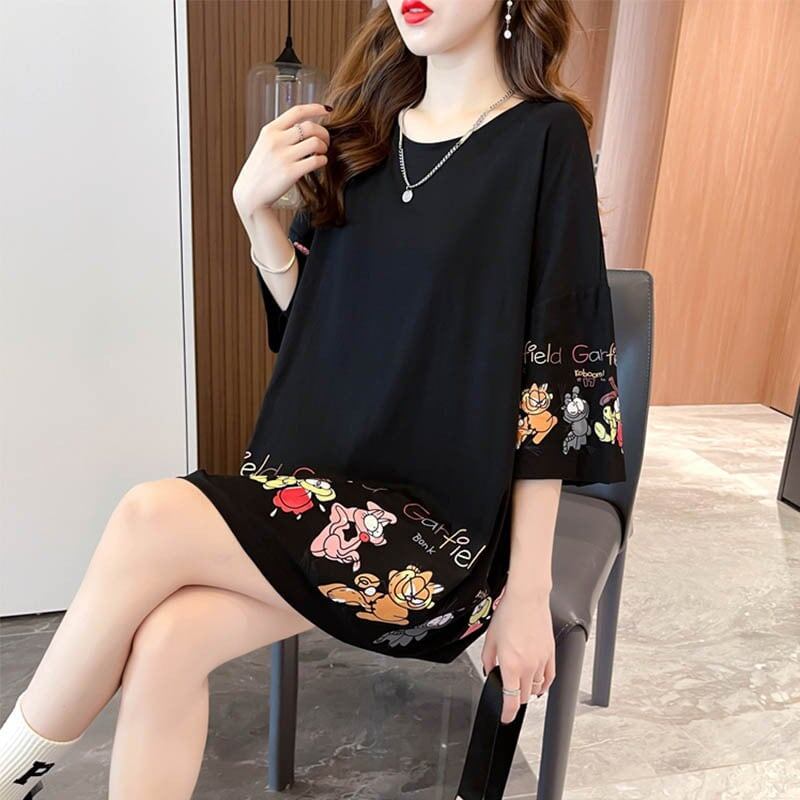 個性的なデザイン 切り替え 一目惚れ プリント Tシャツ カットソー＜U-3620＞