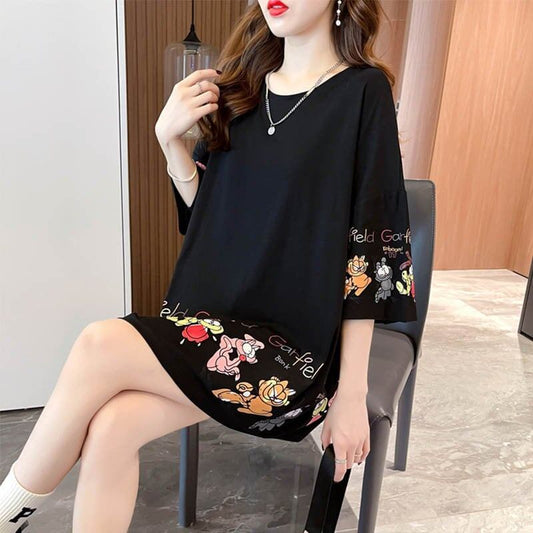個性的なデザイン 切り替え 一目惚れ プリント Tシャツ カットソー＜U-3620＞