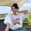キュート プリント ファッション ゆったり 全4色 半袖 Tシャツ＜U-11521＞