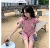 流行新作 美人度アップ 目を奪われる カジュアル 半袖Ｔシャツⅹパンツセット全2色<U-9104>