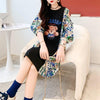 フライドストリート半袖トレンディな韓国風ラウンドネックTシャツ<U-2868>
