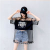 売り切れ必至 レイヤード風 個性派 チュール ゆったり半袖 Tシャツ全4色 ＜U-8157＞