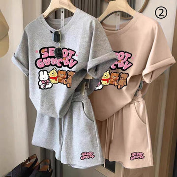 カジュアル 半袖 全４色 Tシャツ ショートパンツ セットアップ ＜U-11598＞